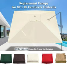 MXJCKSOQ 3X Cantilever Umbrella Replacement Canopy 8 Ribs UV-Resistant Patio Shade Cover for Yard & Pool Offset Parasol Sunshade Top Outdoor Fabric Double top,Taupe-3m (10’) Double top