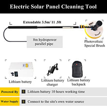 OTHZON Cleaning Brush Extendable Window Cleaning Pole Cleaner Kit, Electric Outdoor Cleaning Tools Photovoltaic and Solar Panels, Pool Cleaning Brush,3.5M / 11.5Ft