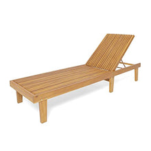 Christopher Knight Home Nadine Acacia Wood Chaise Lounge Chair Outdoor Set of 2, Adjustable Backrest Sun Lounger Recliner, Wooden Patio Sun Bathing Lounge Chair, Teak