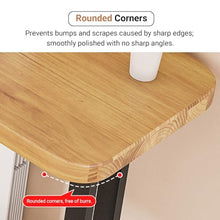 JYPIINFS Industrial Solid Wood Bar Table with Footrest - Narrow 55" Rectangle Design Extra-Thick 5cm Top Perfect for Kitchens Balconies and Bars No Stools Included(140 * 40 * 105cm)