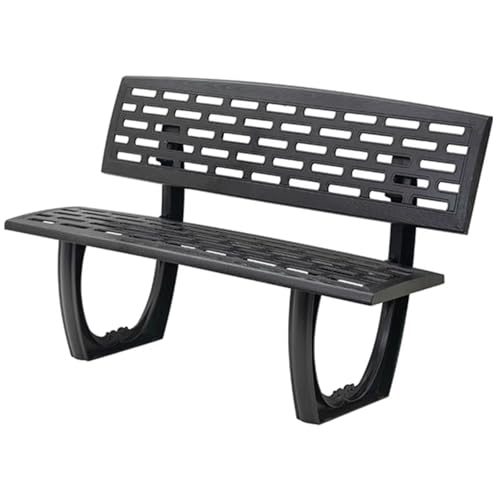 Sunyongfly Cast Aluminum Park Bench,Outdoor Garden Bench,Double Outdoor Bench, for Squares, Parks, and Residential Areas(Size:145cm)