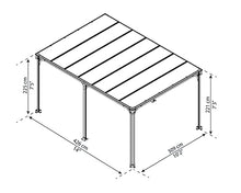 Palram Canopia Milano 10x14 Gazebo Gray/Bronze