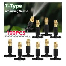 Ship accessories 5-100Pcs Outdoor Misting Cooling System Garden Irrigation Watering 4/7 Pipe Atomizer Nozzles Adjustable Irrigation accessories(100 PCS)