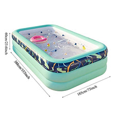 Inflatable Swimming Pool for Kids Adults Blow Up Pool, Family Inflatable Lounge Wading Pool for Outdoor, Backyard, Garden, Above Ground, Summer Water Party (Color : /Green, Size : 3.8m)