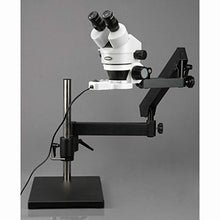 AmScope Professional Binocular Stereo Zoom Microscope with LED Ring Light Clear