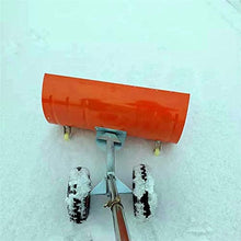 Efficient Snow Shovel with Wheels Wheeled Snow Pusher Shovel Heavy Duty Rolling Snow Pusher with Adjustable Handle Anti-Skid Wheels Efficient Snow Removal Tool Suitable for Cleaning Lanes ROA