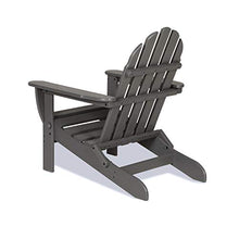 Polywood® Classic Folding Adirondack 6-Piece Conversation Set with Fire Pit Table (Pacific Blue)