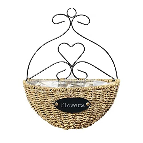 Wall Mounted Planters Wall Hanging Decorative Flower Pot Handmade Woven Planter Flower Basket Hanging Basket Flower Pot for Laundry Room Corridor