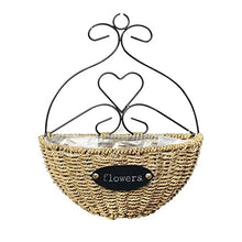 Wall Mounted Planters Wall Hanging Decorative Flower Pot Handmade Woven Planter Flower Basket Hanging Basket Flower Pot for Laundry Room Corridor