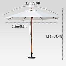 QZQHNYJ Parasol Garden Patio Umbrella Outdoor Patio Parasol Sun Shade Umbrella Wooden Parasol Foldable Uv Protection Beach Pool Patio Tent Canopy Sun Shelter, Large