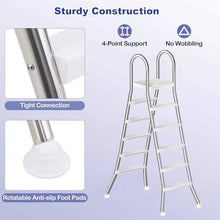 LHFJ Heavy Duty Pool Ladder Above Ground, 500 Lb Capacity, 4 Steps Pool Ladder Above Ground A-Frame Ladders, Pool Slides, Ladders & Diving Boards, Thickened 304 Stainless Steel Pools Handrails,63 in