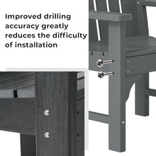 Costaelm Outdoor Dining Chairs with Arms Set of 2, Patio HDPE Garden Dining Table Chair, Poly Lumber Waterproof Restaurant Bistro Farmhouse Chairs for Outside Porch Backyard, Gray