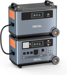 OSCAL 6000W/7200Wh Power Station with Dedicated Expansion Battery, Expand Capacity from 3600Wh to 7200Wh, Solar Generator for Home Use, RVs, Outdoor Camping