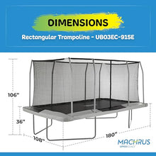 Upper Bounce Rectangle Trampoline Outdoor Set with Enclosure Beige/Black