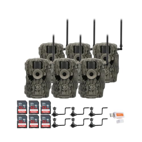 Stealth Cam 36MP Fusion Max Cellular Trail Camera Bundle with Holder, 32GB Card & USB Reader (6-Pack)