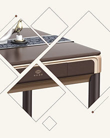 usamjtable Automatic Mahjong Table Dining Style Dark Brown