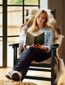 YEFU Rocking Chair Outdoor, Oversize Rocking Chair HIPS, Set of 4, Black