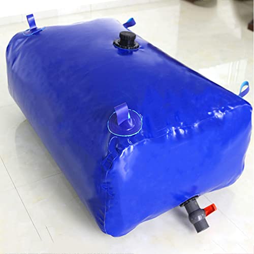 LFFH High Capacity Outdoor Water Bladder,Water Storage Bladder Soft Drought-Resistant Water Bag RV,Camping Accessories Summer Solar Shower Bag(240L) WMEIE (Color : Blue, Size : 1.5X1X0.7m(1000L))