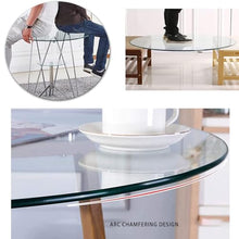Pealihuy Glass Table Cover Protectors for Dining Table, Round Glass Table Top for Outdoor Patio Table, Clear and Heavy Tempered Glass Sturdy Wear-Resisting(100cm(40 in))