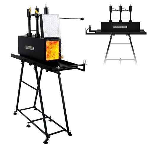 Simond Store - 3 Burner Forge with Propane Forge Stand 24" X 12" Heavy-Duty Blacksmith Forge, for Single & Double Propane Forges for Blacksmithing, Knife Making Forge Kit & Blacksmithing the Forge.