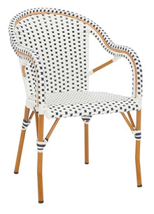 SAFAVIEH Outdoor California Patio Dining Chair Set of 2, 18" PAT7531D-SET2