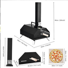 KJLYLPP 11 Wood Fired Outdoor Pizza Oven – Portable Hard Wood Pellet Pizza Oven for Any Outdoor Kitchen