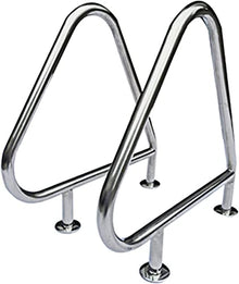 BSNANCA Sturdy Pool Safety Handrails Pool Handrails 2 PCS Swimming Pool Handrail 304 Stainless Steel Swimming Pool Handrail Pool for SPA, Inground Pool with B