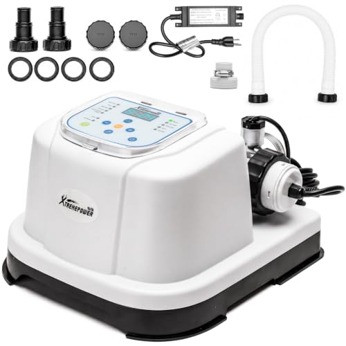 XtremepowerUS Salt Water Pool Chlorinator, Above Ground Salt Chlorine Generator System, Self-Cleaning Smart AI Chlorinator with LED Display, for Swimming Pools (20,000 Gallons)