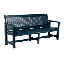 Sequoia Professional Commercial Grade Exeter Garden Bench, 6ft, Federal Blue