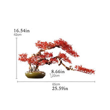 YXIANG56Q Fake Plants Artificial Bonsai Tree 17 Inches Artificial Plant Japanese Maple Trees Zen Garden Decoration Ornaments for Home Office Desktop Decor Indoor Bonsai Tree