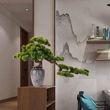 YXIANG56Q Fake Plants Simulation Pine Tree Bonsai Entryway Ornaments Fake Greenery Potted Plants Chinese Fake Flowers Decorations Bonsai Tree