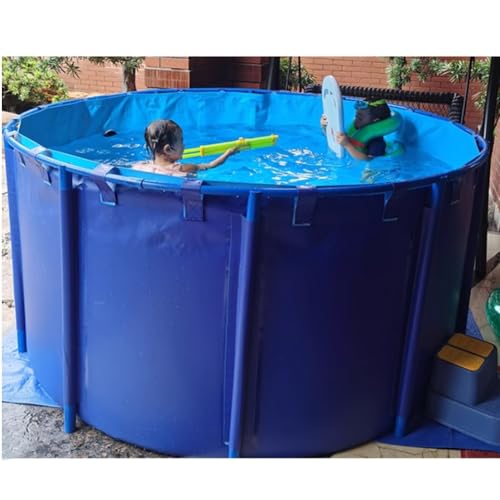 PVC Canvas Pool Above Ground, Circular Thickening Pool, Large Collapsible Frame Pool, Aquarium Pool Pond, for Culture Agricultural Irrigation Water Storage Tank, Easy to Install(1.2x0.6m-680L)