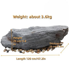 BSNRSNMFA Landscape Artificial Stone, Non-Hollow Artificial Fake Rocks, PU Garden Fake Stones, Decorative Stone Fake Stone for Outdoor(47.2 * 9.8 * 9.8in)