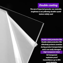 ZRUTIMI PC Solid Polycarbonate Sheet, 1/2/3mm Thick Transparent Panel, Weather-Resistant, Rainproof, Sun-Proof Outdoor Sunshade Panel(3mm,1.8x20m/6x65.6ft)