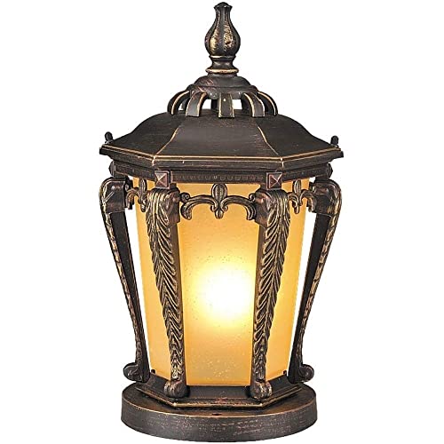 ZEELYDE Post Lights Outdoor,Vintage Waterproof Garden Lights Rust and Corrosion Outdoor String Lights Solar Column Headlights Modern Outdoor Grass Column Headlights Wall Lights Villa Garden Lights D