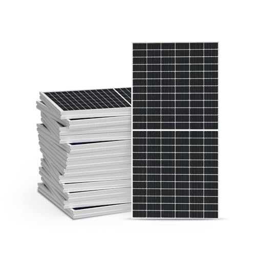 Epoch 360w Bifacial Solar Panel 11160w 9BB Class A Monocrystalline Cell 21.3% High-Efficiency Work with 12V/24V Chargers for RV Boat Shed Farm Home Farm Rooftop Residential Commercial [31pcs]