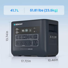 Renogy Portable Power Station, 2048Wh 2400W Solar Generator RV Home Backup