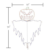 Holidynamics 72in LED Evil Jack-O-Lantern Scarecrow Outdoor Halloween Decoration - Spine-Chilling and Eye-Catching Accent for Your Outdoor Halloween Haunt