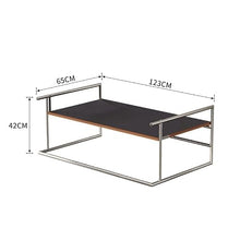 Chicken Couch End Table Coffee Table Nordic Style Retro Stainless Steel Sofa Side Table Multifunctional Low Table Desk Corner Tables for Living Room(B)