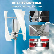 Lbxlhr 10000W/12000W Upgraded Wind Vertical Axis Turbine Generator 12V 24V 48V 220V with MPPT Controller Wind Turbine Kit for Hybrid Wind Solar System(10000w,24v)