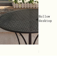 FENOKD Patio Table 3 Set Garden Decor Outdoor Garden Furniture Iron Bistro Side Table Balcony Patio Suitable 27.5 Inch White (White)