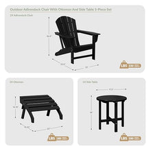 WestinTrends Dylan Outdoor Adirondack Chair with Ottoman and Side Table 5-Piece Set Dark Brown