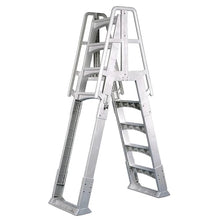 White Slide Lock Above Ground A-Frame Swimming Pool Ladder for VinylWorks