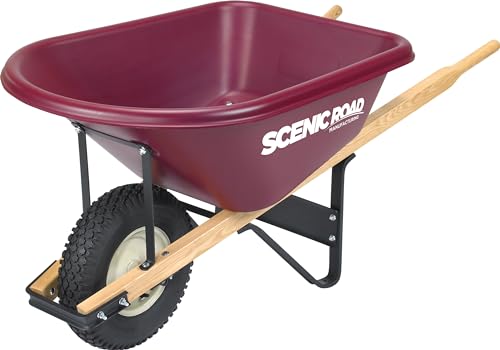 Scenic Road Wheelbarrow 6 Cu Ft 800lb Knobby Tire (Model M6-1K)