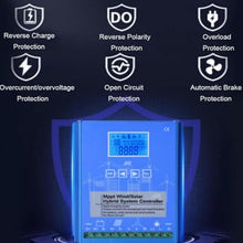 HYZHANHONG 12000W Solar Turbine Generator Controller , 12V 24V 48V 220V Automatic Wind Solar Hybrid Charge Controller for Home, Boat, Street Light (with Dump Load),24v