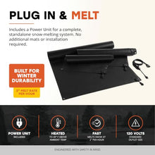 HeatTrak Heated Snow Melting Mats for Entrances - Heated Outdoor Mats - Trusted Snow and Ice Melt Products - Includes GFCI Power Cord - No-Slip Heating Entrance Mat (30" x 48")