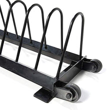 Power Systems Horizontal Plate Rack with Handle and Wheels Black