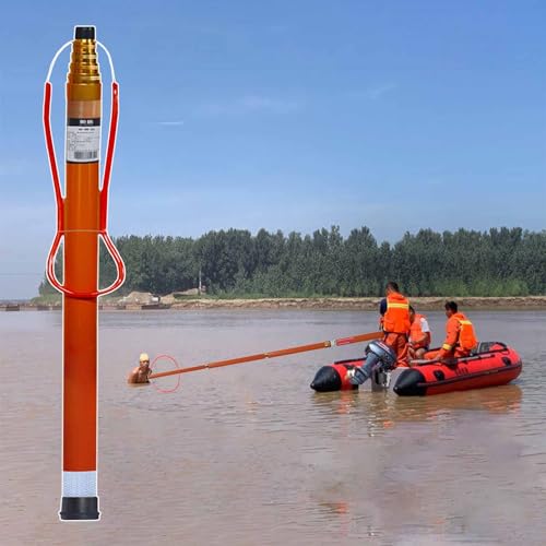CHZDPP Pool Emergency Hooks for Drowning Swimmers, Adjustable Length Swimming Rescue Pole with Luminous & Reflective, Extra Long Sea Rescue Equipment(10m/32.8ft/394inch)