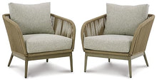 Signature Design by Ashley Swiss Valley Outdoor Lounge Chair Set of 2 Light Brown & Light Gray