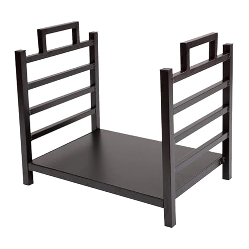 WXPWAMZ Outdoor Firewood Rack With Tote Bag, Heavy Duty Steel Tubular Lumber Storage For Fireplace, Fire Pit & Garden